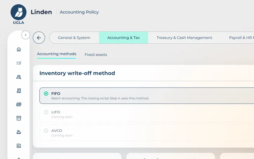 An accounting policy set for your company