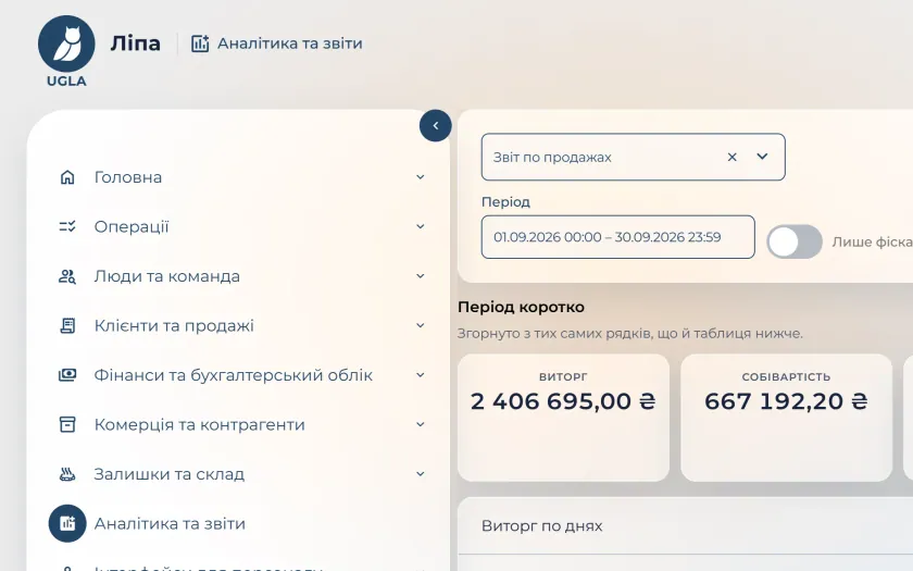 Усі розділи в одній системі
